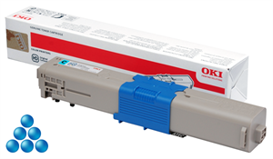 OKI TONER Cyan C332/MC363 ca 3000 sidor