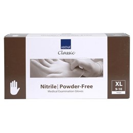 Handske Nitril Puderfri XL vit 150